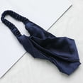thumbnail image 3 of Korean Style Satin Headband for Everyday Home and Casual Wear — Soft Elastic Hair Band for Washing Face and Bathing, Dark Blue, 3 of 3
