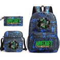 thumbnail image 2 of Minecraft Backpack Three-piece Set School Bag For Teenagers Kids Student Unisex Shoulder Bag Pencil Case, 2 of 2