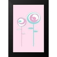 thumbnail image 2 of Aesthete 11x14 Black Modern Framed Museum Art Print Titled - Pink Flowers, 2 of 5