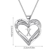 thumbnail image 2 of Fiaya Women Heart Initial Necklaces for Women, 14K Gold Plated Cubic Zirconia Heart Initial A-Z Pendant Necklace Dainty Heart Necklaces for Women Jewelry Gifts (X), 2 of 2