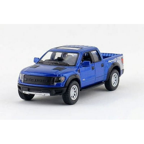 5" Kinsmart 2013 Ford F-150 SVT Raptor SuperCrew 1:46 Diecast Model Truck- Blue