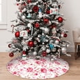 thumbnail image 5 of Picia Rose Flowers Print Christmas Tree Skirt , Christmas Tree Skirt Ornaments for Merry Christmas Holiday Party Decorations Indoor Outdoor-30", 5 of 7