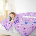thumbnail image 4 of Homewish Gradient Colorful Butterfly Bedding Comforter Set,Flying Animal Twin Comforter Sets,Purple Blue Pink Bedding Set For Girls,Microfiber Bedroom Decor Reversible,2 Pieces, 4 of 8