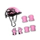 thumbnail image 5 of 7 unids/set casco de bicicleta para niños casco de ciclismo ligero transpirable casco para monopatín casco de patinaje para ciclismo deportes al aire Rosa, 5 of 8