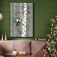 thumbnail image 6 of Birch Birds II - Framed Gallery Wrapped Holiday Canvas - 27 x 41 - Black Frame, 6 of 8