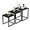 Black, variant on Nesting Table Set of 3 Side Tables, Modern Coffee Table Stacking End Table with Metal Frame (A-Square, Grey)