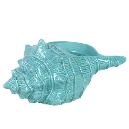 Decorative & Beautiful Ceramic Seashell In Blue