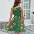thumbnail image 6 of Planet Print Space Earth Astronomy Science Green Sundress Sleeveless Dress Summer Women Clothes Dress for Women Dresses, 6 of 7