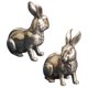 thumbnail image 4 of Adornos de conejo de latón, estatuas de conejo de latón, adornos de escritorio para mascotas, té de conejo, 2 uds., 4 of 8