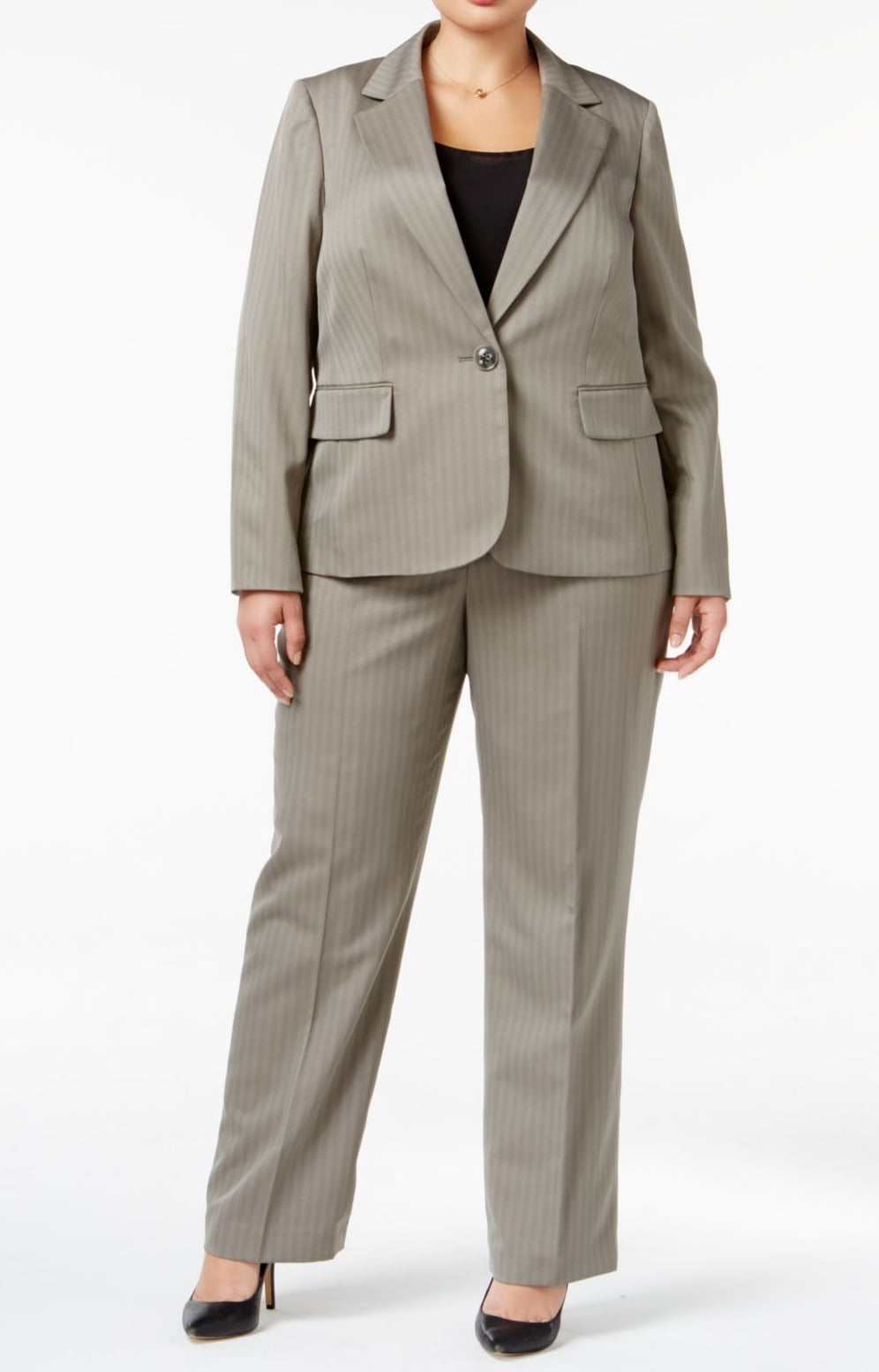 Le Suit Women's 3 Button Peak Lapel Stripe Pant Choose SZ/Color 