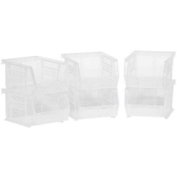 Clear Stackable Organizer Bins 6pk - Walmart.com