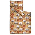 thumbnail image 2 of Basketball and Hoop Wooden Pattern Teens Toddler Nap Mat with Pillow, Sleeping Mat Bag for Preschool Daycare 51"x22", 2 of 6