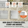 thumbnail image 6 of VEVOR BBQ Access Door, 18W x 20H Inch Single Outdoor Kitchen Door, Stainless Steel Flush Mount Door, Wall Vertical Door with Handle and Hook, for BBQ Island, Grilling Station, Outside Cabinet, 6 of 9