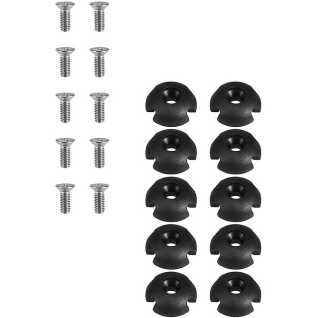 10 Pcs Kayak Outrigger Moteur Support Pôle Clip Moteur Support Fixe Boucle avec 10 Pcs Vis Pont Kit de Gréement Accessoire