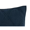 thumbnail image 2 of Hara 26 Inch Hand Quilted Standard Pillow Sham, Polyester Fill, Dark Blue, 2 of 3