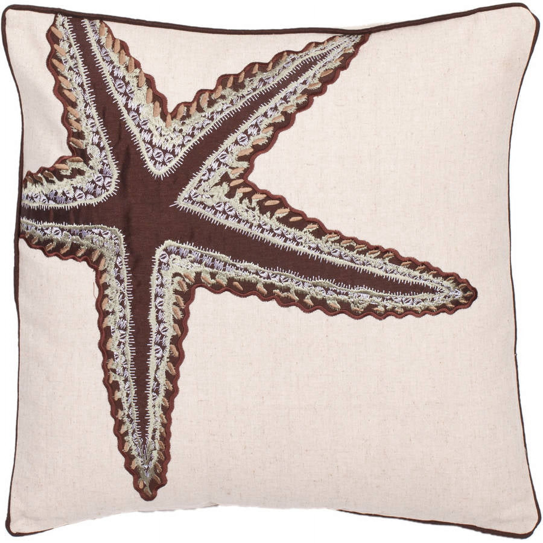 Safavieh Lucky Star 18" x 18" Ecru Pillow, Set of 2