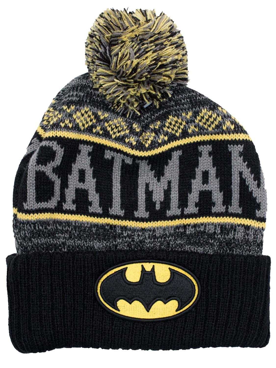 DC Comics Batman Logo Cuff Pom Beanie 
