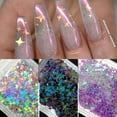thumbnail image 2 of Nail Art Accessories Four-pointed Star Symphony Laser Sequins, 2 of 5