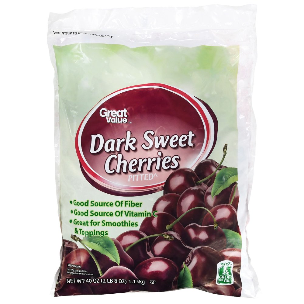 Great Value Pitted Dark Sweet Cherries, 40 oz