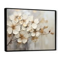 thumbnail image 2 of Designart "Beige-Gold Violet Elegance" Violets Floater Framed Wall Decor, 2 of 5