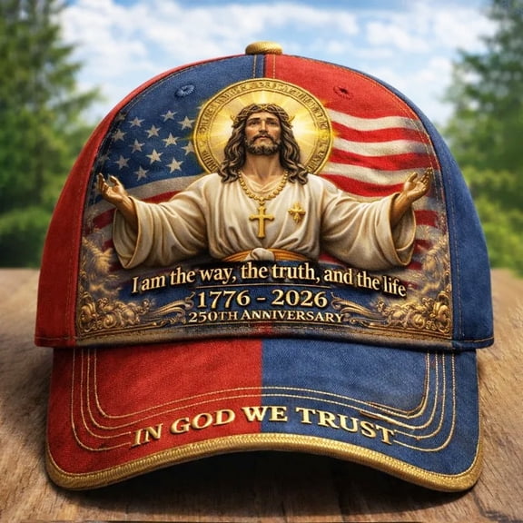 WKSCLPAI True Light Faith Baseball Cap, US 250th Anniversary Faith Art Print Casual Hat for Men Women