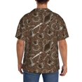 thumbnail image 3 of Fotbe Coffee pots Camisa Estampada de Manga Corta para Hombre, Casual de Verano, Estilo Playero, Sin Arrugas-Large, 3 of 5