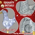 thumbnail image 5 of IVV Lighted Rooster Christmas Decoration, 25.59 Inch Pre-Lit Outdoor Indoor Cute Décor for Lawn Porch Xmas Vacation Party with White LED Lights, 5 of 10