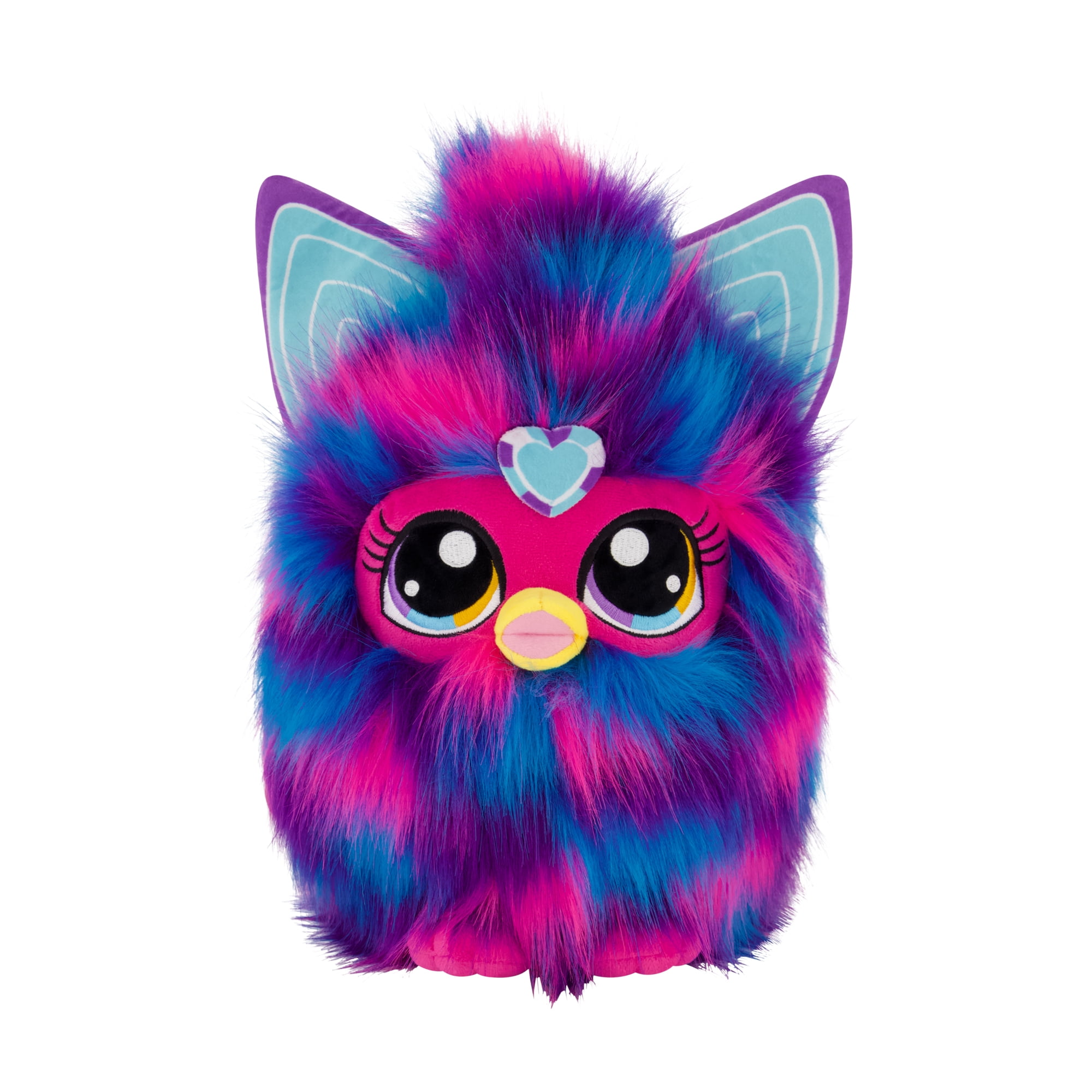 Furby Plush Backpack, Purple Mini Handbag with Adjustable Shoulder