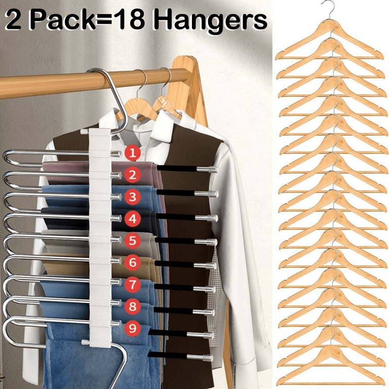 Hangers 2-pack blue gingham –
