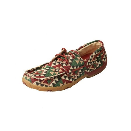 

Twisted X Casual Shoes Womens Boat Tribal Canvas 9.5 M Multi WDM0113