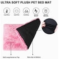 thumbnail image 5 of Large Dog Bed Pink, Washable Pet Crate Pads for Large Medium Dogs, Plush Soft Girl Princess Puppy Beds,Anti-Slip Pets Mats for Sleeping 35 * 23 inch, 5 of 8