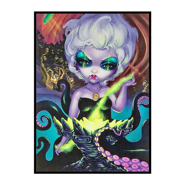 Cuadros Decorativos 11CT punto de cruz completo sirena muñeca estampada DIY algodón hilo impreso costura JShteea Nuevos Originales