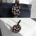 thumbnail image 7 of 2Pcs Leather Round Skull Cruise Luggage Tag with Privacy Cover and Name ID Tag - Suitable for Travel Handbags Backpacks School Bags Luggage Tags, 7 of 7