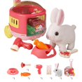 thumbnail image 1 of Jouet en Peluche Chien Raton Laveur Qui Marche et Couine pour Jeu de Rôle Cadeau pour Filles Petit Lapin, 1 of 7