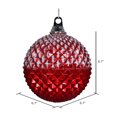 thumbnail image 2 of 6.7" Red Glitter Candy Durian Ornament 2/Bag, 2 of 2