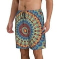 thumbnail image 2 of Bixox Men's Round Mandala printing Casual Classic Fit Short Summer Beach Shorts, 2 of 6