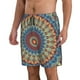 thumbnail image 2 of Balery Round Mandala Traje de Baño Estilo Hawaiano para Hombre, Shorts de Secado Rápido con Bolsillos-Medium, 2 of 6