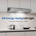 thumbnail image 2 of FIREGAS Range Hood 30 Inch Under Cabinet, Stainless Steel Stove Vent Hood with 260 CFM, 3-Speed Exhaust Fan, Energy-Efficient LED Lights Kitchen Hood, 2 of 9