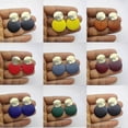 thumbnail image 2 of Pendientes de mujer de madera minimalistas de moda en oro mate geométricos E----5--Código de producto 68402 5, 2 of 4