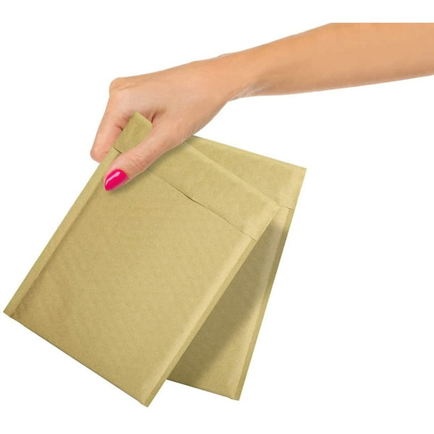AMZ Supply Kraft Padded Bubble Mailers Envelopes 4 x 7 Natural Brown