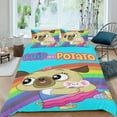 thumbnail image 2 of Cartoon 3 Piece Bedding Set Chip and Potato Comforter Set Cute Duvet Cover Sets Super Soft Girls Bedding Set Kids Bedroom Gifts,1 Duvet Cover with 2 Pillowcases Twin, 2 of 6