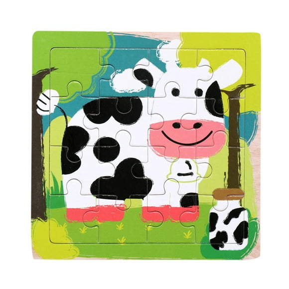 Kids Wooden Various Pattern Early Educational Learning Pegged Puzzles