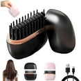 thumbnail image 1 of Nulira Mini Hair Straightener, 2-In-1 Cordless Hair Straightener & Styler, Mini Hot Comb, Fast Heating Hot, 3-Speed Temperature Control, for Travel Home (Black), 1 of 8