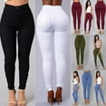 thumbnail image 4 of Womens Denim Skinny Pants Ladies High Waist Stretch Jeggings Slim Pencil Trousers, 4 of 6