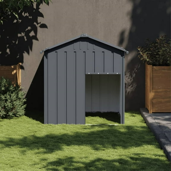 Casafoyer Dog House with Roof Anthracite 46.1"x40.6"x48.4" Galvanized Steel