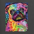 thumbnail image 2 of Funny Neon Pug | Dean Russo Art Animal Lover Mens Long Sleeve Shirt, Charcoal, 3X-Large, 2 of 6