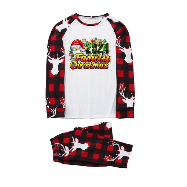 Xihbxyly Conjunto de Pijama para Hombre, Camiseta y Pantalón con Estampado Navideño, Tejido Suave y Transpirable para Mayor Comodidad, Manga Larga con Bolsillo, Ideal para Relajarse En Casa, Regalo P