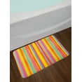 thumbnail image 2 of Striped Bath Mat, Vertical Stripes in Lively Rainbow Colors and Modern Aquarelle Design Geometric, Plush Bathroom Decor Mat with Non Slip Backing, 29.5" X 17.5", Multicolor, by Ambesonne, 2 of 2