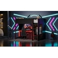 thumbnail image 6 of MIDOQIN Gaming Loft Bed Twin Size, Wooden Twin Gaming Bed Frame with LED Lights, Desk, Wardrobe and Drawer, No Box Spring Needed, Black, 6 of 10