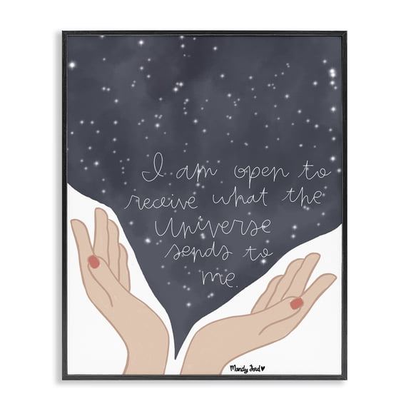 Stupell Industries Eclectic Receive What Universe Sends Black Framed Giclee Art, 11 x 14, by Mandy Ford Art Illustration